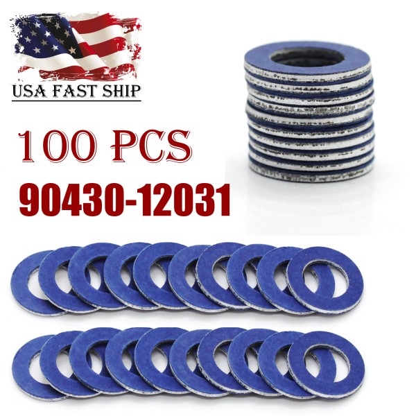 Unbranded 100X 90430-12031 Oil Drain Plug Gasket Crush Washer For
