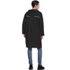 Mens Long Hooded Safety Rain Jacket Waterproof Emergency Raincoat Poncho(Black,XL)