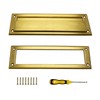 Fudatong 1 Pack 13 inch Solid Brushed Brass Mail Slot