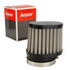 Ager 48mm Oval Power Filter, Stainless Steel, Black