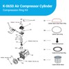 2-Pack K-0650 Air Compressor Cylinder Sleeve and Compression Ring Kit