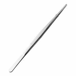 Extra-Length 12-Inch Stainless Steel Kitchen Tongs – Precision Serrated Tips for Cooking, Air Fryer, Salad & Pasta | Multi-Functional Fine Instruments