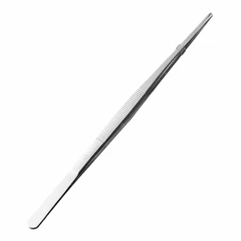Extra-Length 12-Inch Stainless Steel Kitchen Tongs – Precision Serrated Tips for Cooking, Air Fryer, Salad & Pasta | Multi-Functional Fine Instruments