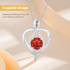 Yuelove 925 Sterling Silver Heart Necklace with Zirconia - Elegant