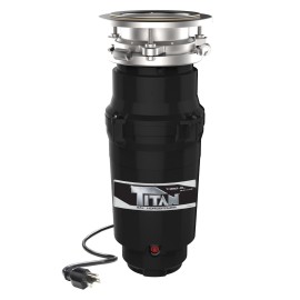 Titan Garbage Disposal, Anti-Jam Food Waste Disposer - 5 Horsepower Options - 3/4 HP Slim-Line