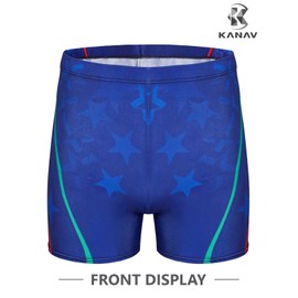 KANAV Men's Athletic Swim Jammers Quick Dry Square Leg Swimsuit for Men Drag Suits for Swimming Training Racing Mens Swim Briefs Competitive Swimwear