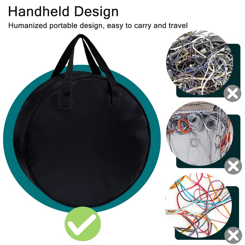 Lunyloer Waterproof Heavy Duty Cable Storage Bag, 2Pcs EV Portable