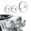 VINTGMT Motorcycle Headlight Trim Ring Chrome 7" Headlamp Trim Ring