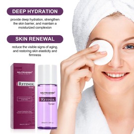 NEUTRIHERBS PRO Retinol Toner for Anti-Aging & Reducing Fine Lines and Wrinkles, with Panthenol, Peptides, and Hyaluronic Acid, Alcohol Free – 3.38 fl. Oz.