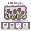 Wave-Shaped Tulip Bath Mat, Soft Non-Slip Fluffy Fresh Flowers Bathroom