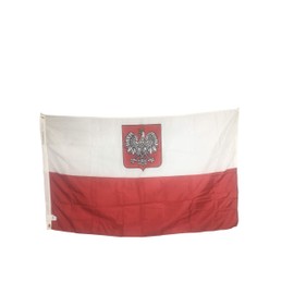 12x18" Poland Ancestral Flag with Eagle, All Weather Nylon for Outdoor, Made In USA