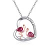 TANGPOET Flamingo Necklace Gifts for Women 925 Sterling Silver I