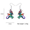 RAIDIN Acrylic Cute Fantasy Flying Dragon Dangle Earrings for Women