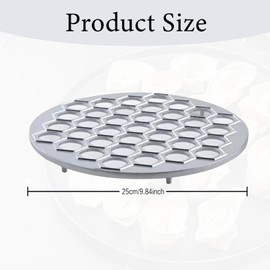 1 x Pelmeni Mould, Manti Mould, Pelmeni Maker with 37 Holes, Aluminium Alloy, Tortellini Shaper (25 cm), Dumpling Maker