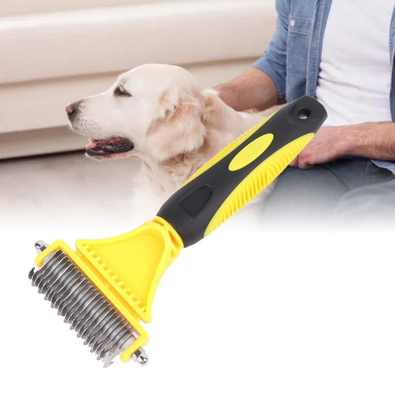 Pet Dematting Comb Stainless Steel Effective Ergonomic Pet Deshedding Tool