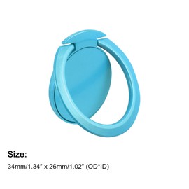 sourcing map Phone Ring Holder, Ultra-Thin Cellphone Stand 360 Rotation Grip, for Magnetic Car Mounts, Blue