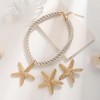 Nayyana Boho Gold Jewellery Set Starfish Pendant Necklace Earrings Set