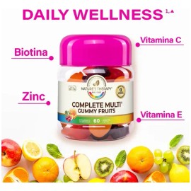 Multi Vitaminico Para Adultos En Gomitas Complete Multi Sabor Grosella                                                                                
