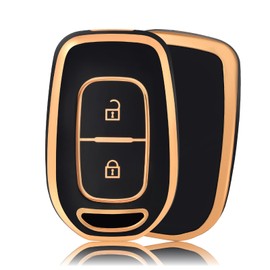 OFFCURVE Car Key Cover Car Key Case Key Fob Cover Car Key Protector 2 buttons Compatible with Renault Dacia Logan Duster Dokker Sandero Stepway Spring Twingo Clio Scenic Master Laguna Symbol Megane