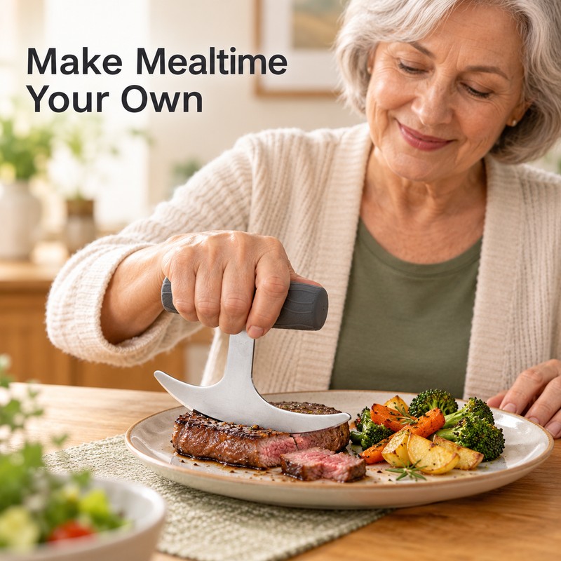 Adaptive Rocker Knife with T-Handle – Non-Slip Ergonomic Knife for