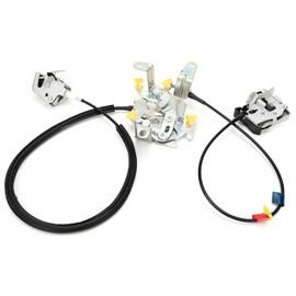 WEILEITE 6C3Z-28264A00-A Rear Right Passenger Side Door Cable Latch Lock Latch Actuator Assembly Set Kit Upper and Lower Fit for Ford F250 F350 F450 F550 Super Duty 1999-2007 Replace 6C3Z-28264A00-A