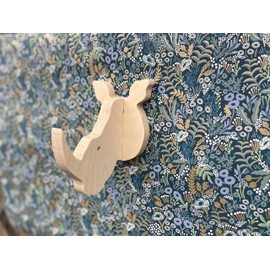 Rhino wall hook crafted from birch plywood