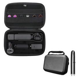 SHEAWA for DJI Osmo Pocket 3 Case, Protective Case, EVA Hard Case, Shockproof, PU Leather, Small, Convenient to Carry, Can Store Accessories such as Main Unit, Protective Cover, Handle, Cable and