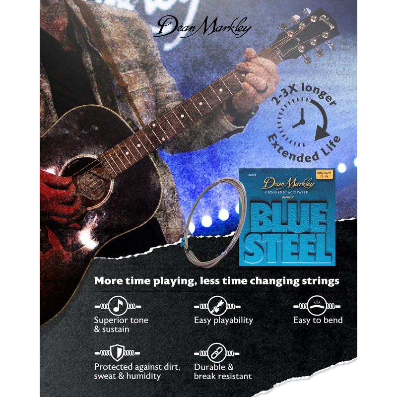 Dean Markley 2036 .012 - .054 Blue Steel ML Acoustic