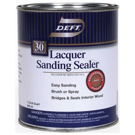 4-Pack of 1 qt Deft DFT015 Clear Lacquer Sanding Sealer Nitrocellulose Interior Wood Sealer
