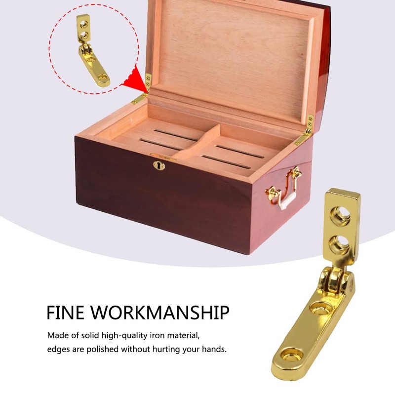 Rddconkit 10 Pcs 90 Degree Hinges Wooden Box Gift Wine