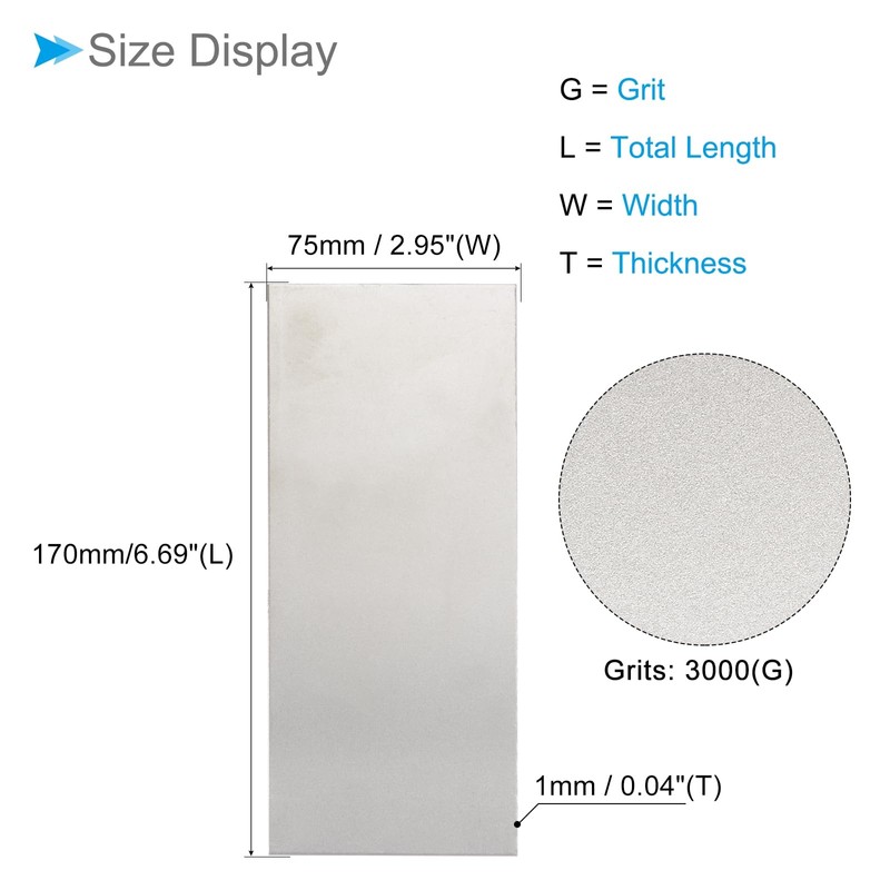 CoCud Diamond Whetstone Sharpening Stone, 3000 Grit 6.69" x 2.95"