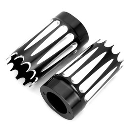 49mm Fork Slider Boots Cover for Harley Touring, FLHR, FLHX, Ultra Limited Low, CVO Street Glide, Bagger (Black, Gear style)