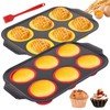 2 Pack Nonstick Cup Muffin Tray, 6 Cups Silicon Muffin