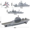 deAO Military Naval Aircraft Carrier Toy Play Set with Small