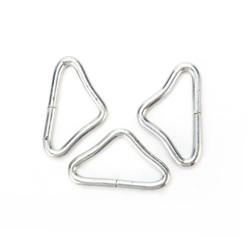 Outanaya 30pcs Trampoline Parts Metal Buckles Professional Triangle Buckles Spring