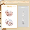 YANGMUM 24pcs Silicone Cable Ties Reusable, Cord Organizer, 4 Styles
