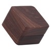 Caja de Anillo de Madera de Nogal Negro, Botón Magnético