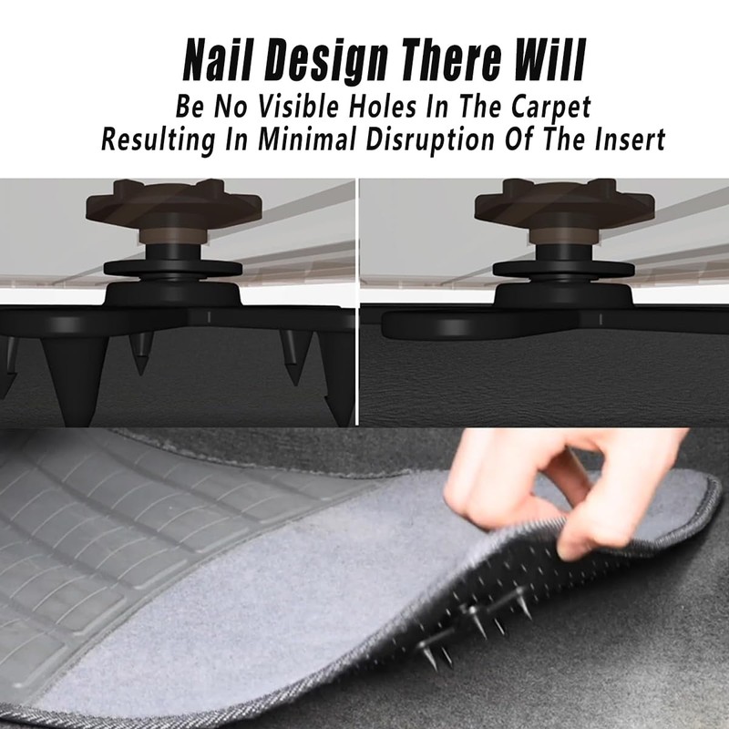 AIMALL 4Set Car Mat Fixed Buckle Set, Anti-Slip Double-Layer Plastic