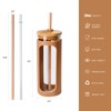 Kodrine 20oz Glass Tumbler with Straw and Lid, Iced Coffee