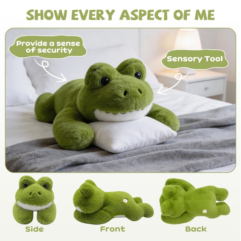 Gisqis Green Frog Stuffed Animal 17.7INCH 1.56IB