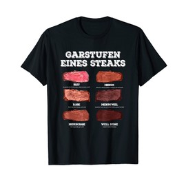 Cooking Steps One Steak I Meat Grilling BBQ Meat Eater T-Shirt
