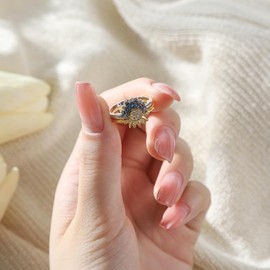 aesdox Sun Moon Ring Set, Sun Ring Men's Gold and Moon Ring Women's Silver 925, Silver