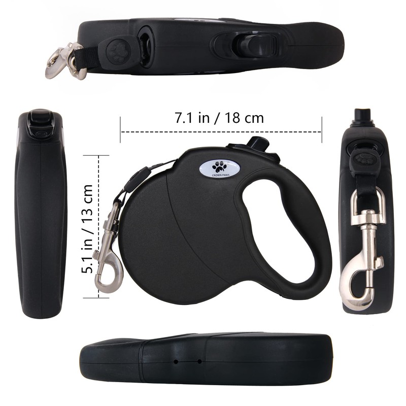 CROWN PAWS 16ft Retractable Dog Leash for Large Breed Dogs