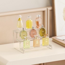 Lifewit 3-stufiger klarer Display Ständer, 1 Stück, Kunststoff Parfüm Organizer, Vitrine für Make-up, Figuren, Schmuck, Cupcake, Nagellack, Arbeitsplatte Dekorieren Display Ständer, 22,8 cm