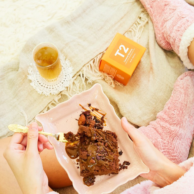 T2 Tea Caramel Brownie Loose Leaf Black Tea In Box,