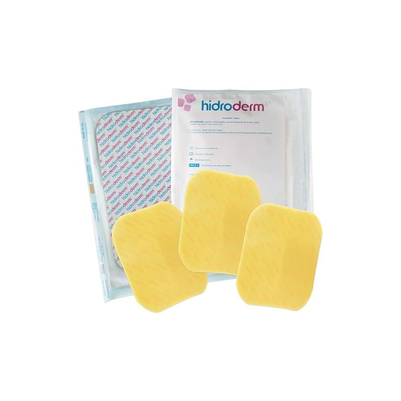 3 pzas Parche Aposito Hidrocoloide Hidro-derm 15cm x 21cm
