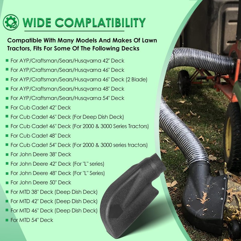 Yoursme 6-1187 Adapter for Mow-N-Vac 69861, 43830, 45-0577, 45-0578, 45-0567