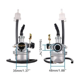 GOOFIT pz19 19mm Carburetor Replacement for Cable Choke for 90cc 110cc 125cc ATV Dirt Bike Go Kart