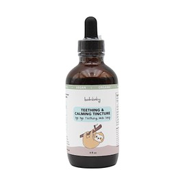 Balm Baby Natural & Organic Baby Teething & Calming Tincture - Calms, Soothes Gums and Discomfort – Vegan - Glass Bottle with Glass Dropper (4oz)