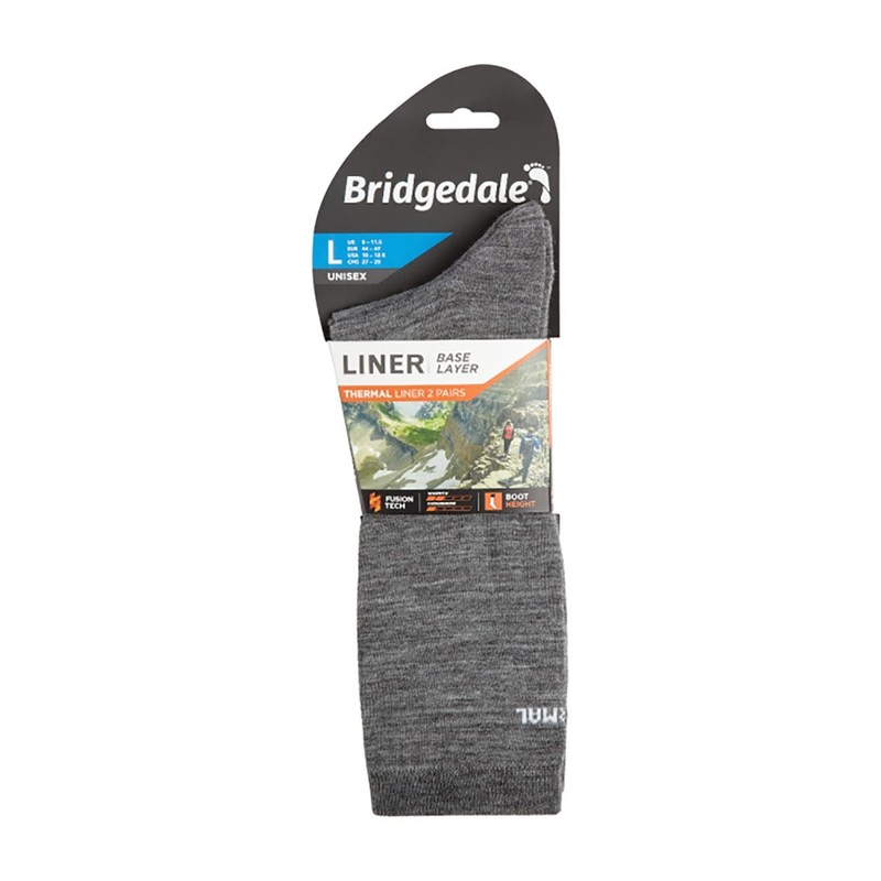 Bridgedale Thermal Liner (Two Pack) Grey Medium